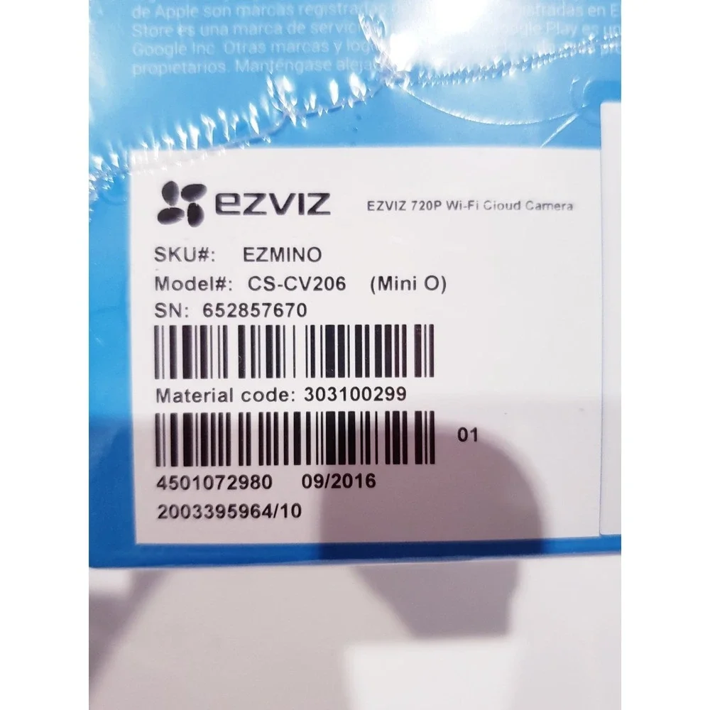 EZVIZ Mini O HD Indoor Wi-Fi Camera 720p HD Video Recording CS-CV206 - Picture 3 of 4